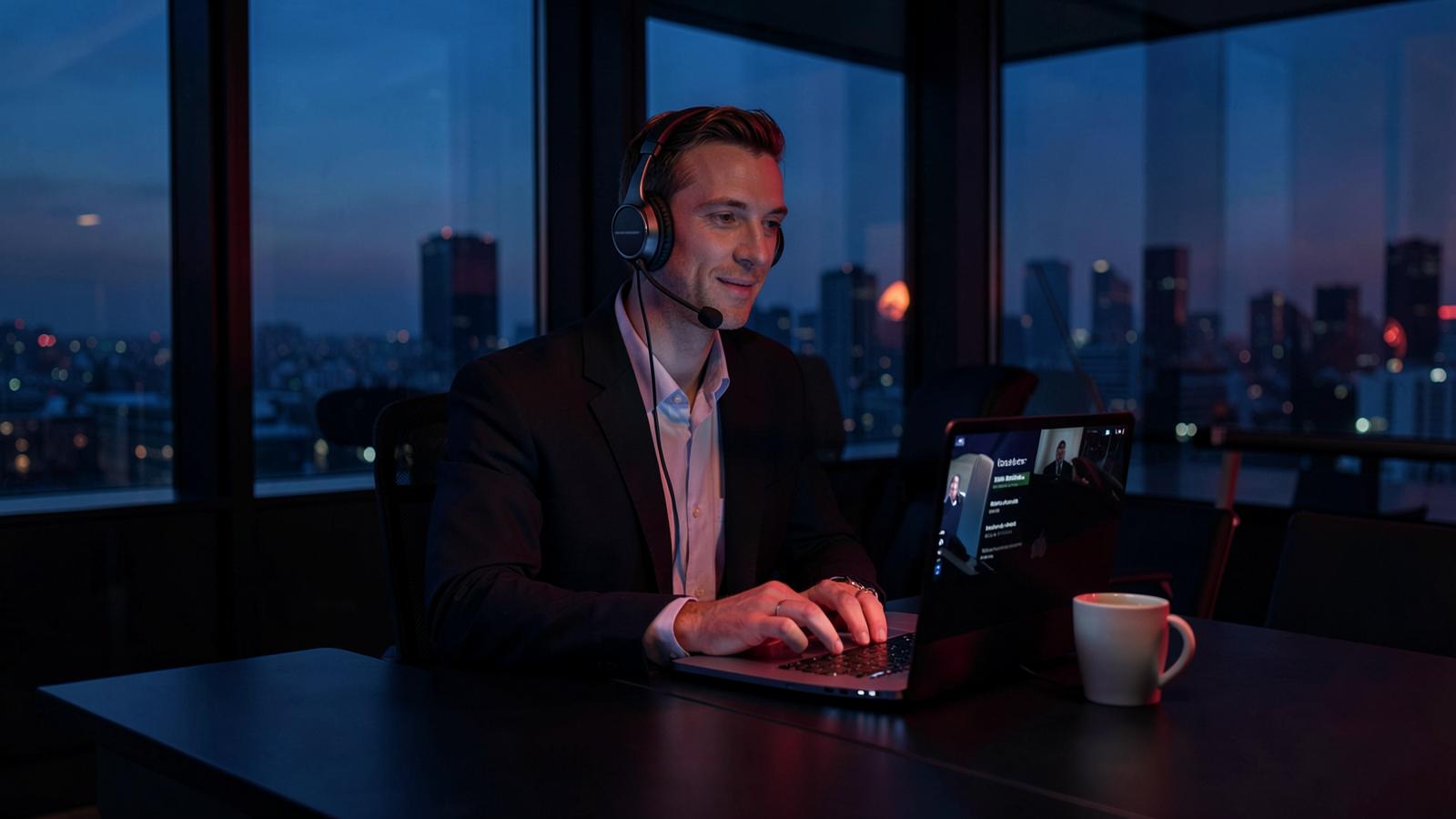 Kreeyaa advisor on a client video call